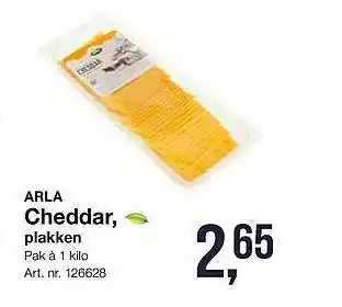 Bidfood Arla cheddar, plakken aanbieding