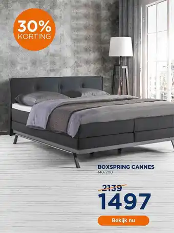 TotaalBED Boxspring Cannes 30% Korting aanbieding