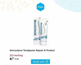 Plein.nl Sensodyne Tandpasta Repair & Protect 21% Korting aanbieding