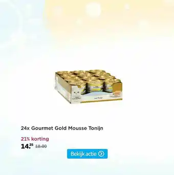 Plein.nl 24x Gourmet Gold Mousse Tonijn 21% Korting aanbieding