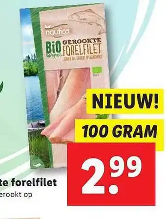 Lidl Nautica Bio Gerookte Forelfilet aanbieding