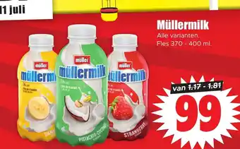 Dirk Müllermilk Alle varianten. Fles 370 - 400 ml. aanbieding