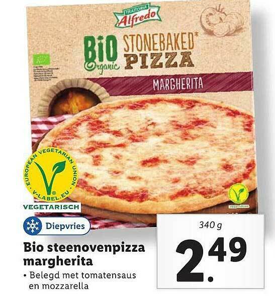 Alfredo Bio Steenovenpizza Margherita aanbieding bij Lidl