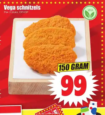 Dirk Vega schnitzels Pak 3 stuks. 150 gram aanbieding