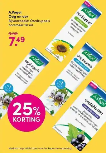 DA A.Vogel Oog En Oor 25% Korting aanbieding