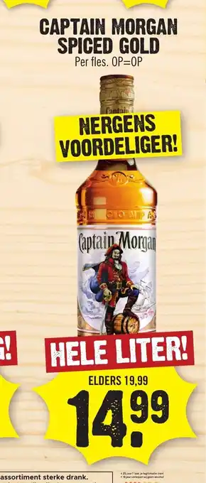 Dirk CAPTAIN MORGAN SPICED GOLD aanbieding