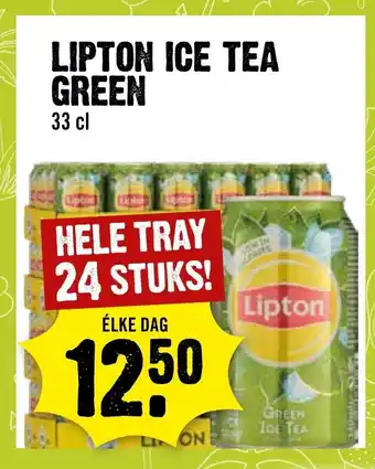 Dirck 3 LIPTON ICE TEA GREEN 33 cl HELE TRAY 24 STUKS! aanbieding