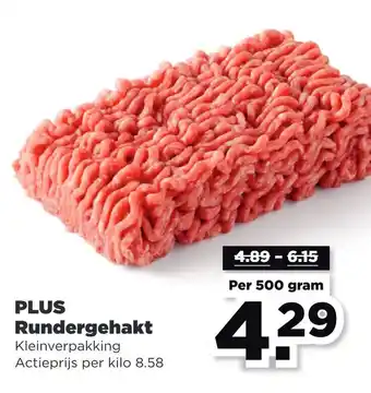 PLUS PLUS Rundergehakt 500g aanbieding