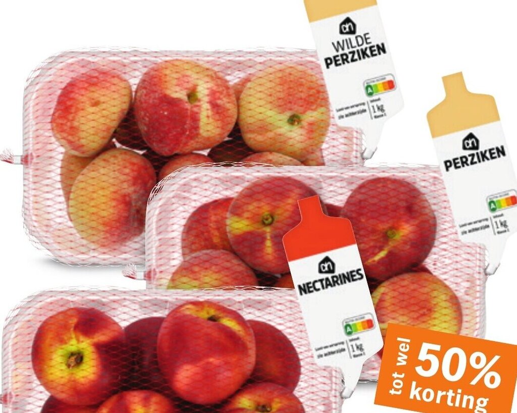AH Nectarines en (wilde) perziken bak 1 kilo aanbieding bij Albert Heijn
