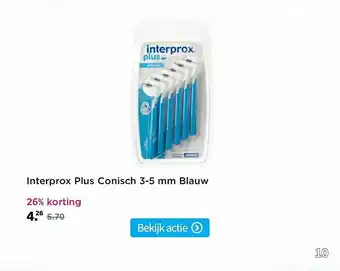 Plein.nl Interprox Plus Conisch 3-5 Mm Blauw 26% Korting aanbieding