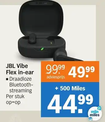 Albert Heijn JBL Vibe Flex in-ear ■ Draadloze Bluetooth-streaming Per stuk aanbieding