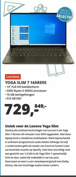 Paradigit Lenova Yoga Slim 7 14ARE05 Laptop aanbieding