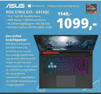 Paradigit Asus Rog Strix G15 - G513QC Laptop aanbieding