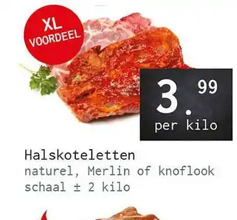 Naanhof Halskoteletten Naturel, Merlin Of Knoflook aanbieding