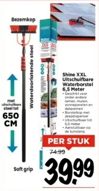 Vomar Voordeelmarkt Shine XXL Uitschuifbare Waterborstel 6,5 meter aanbieding