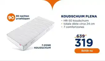 TotaalBED Koudschuim Plena 7-Zone Koudschuim aanbieding