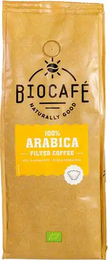 De Online Drogist Biocafé filterkoffie 100% arabica 500gr aanbieding
