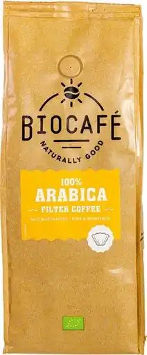 De Online Drogist Biocafé filterkoffie 100% arabica 500gr aanbieding