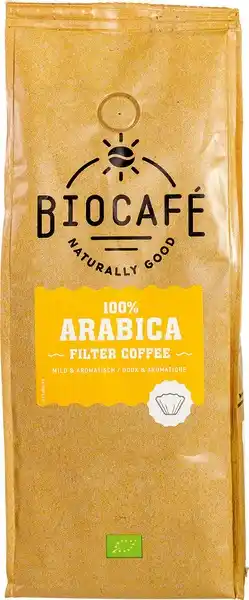 De Online Drogist Biocafé filterkoffie 100% arabica 500gr aanbieding