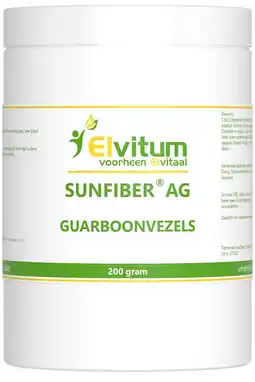 De Online Drogist Elvitum sunfiber ag guarboonvezels poeder 200gr aanbieding