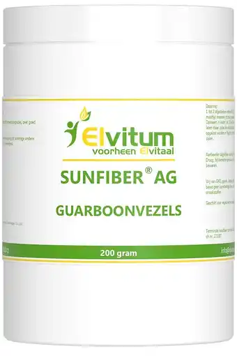 De Online Drogist Elvitum sunfiber ag guarboonvezels poeder 200gr aanbieding