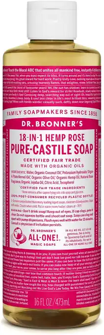 De Online Drogist Dr. bronner magical soap roos 473ml 475ml aanbieding