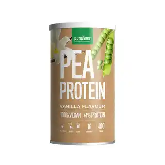 De Online Drogist Purasana vegan pea proteine 74% vanille poeder 400gr aanbieding