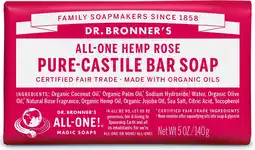 De Online Drogist Dr. bronner zeep roos 140gr aanbieding