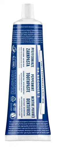 De Online Drogist Dr. bronner tandpasta pepermunt 105ml aanbieding