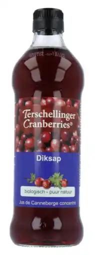 De Online Drogist Terschellinger cranberries diksap 500ml aanbieding