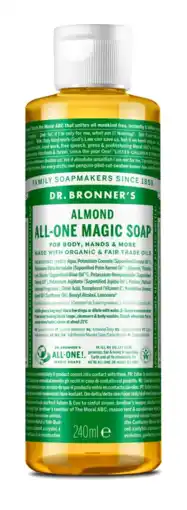De Online Drogist Dr. bronner pure castile zeep amandel 240ml aanbieding