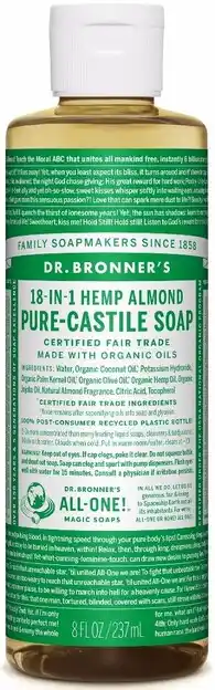 De Online Drogist Dr. bronner pure castile zeep amandel 240ml aanbieding