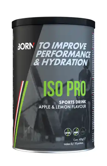 De Online Drogist Born iso pro sports drink - apple lemon 400gr aanbieding