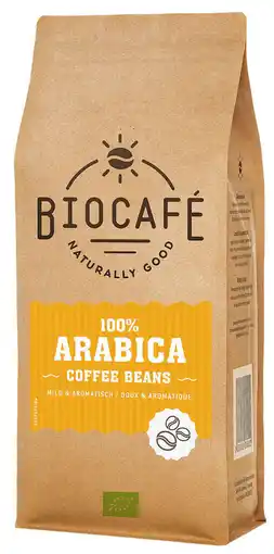 De Online Drogist Biocafé 100% arabica koffiebonen 500gr aanbieding