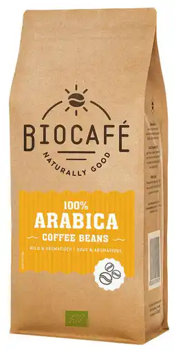 De Online Drogist Biocafé 100% arabica koffiebonen 500gr aanbieding