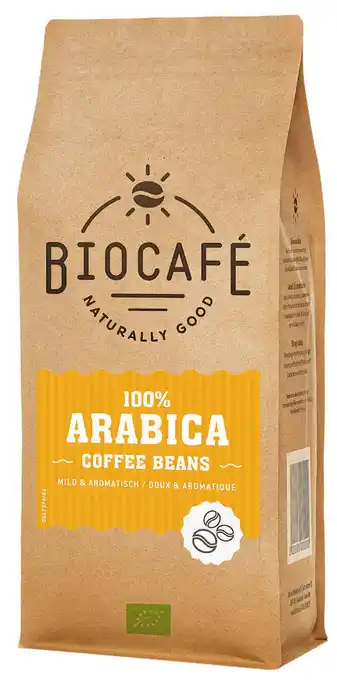 De Online Drogist Biocafé 100% arabica koffiebonen 500gr aanbieding
