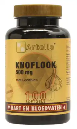 De Online Drogist Artelle knoflook 500 mg met lecithine softgels 100sg aanbieding