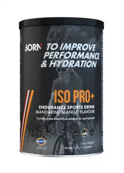 De Online Drogist Born iso pro+ endurance sports drink - mandarin mango 410gr aanbieding