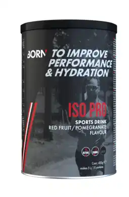 De Online Drogist Born iso pro sports drink - red fruit pomegranate 400gr aanbieding