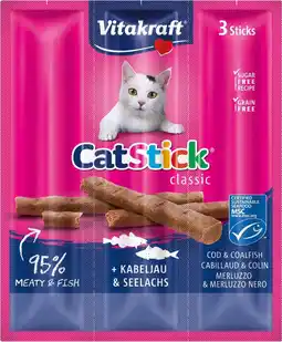 Intratuin Vitakraft kattensnack cat stick kabeljauw en tonijn 3 stuks aanbieding