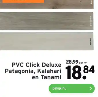 GAMMA PVC Click Deluxe Patagonia, Kalahari en Tanami aanbieding