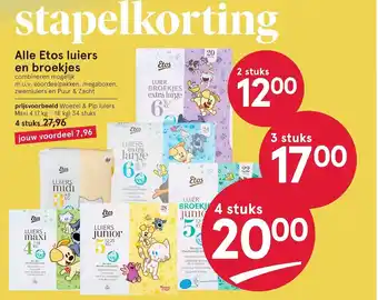 Etos Alle Etos Luiers en Broekjes 3 stuks aanbieding