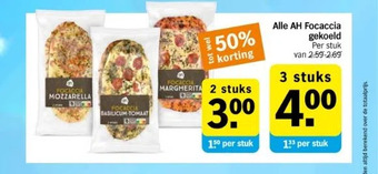 Albert Heijn Alle ah focaccia gekoeld aanbieding