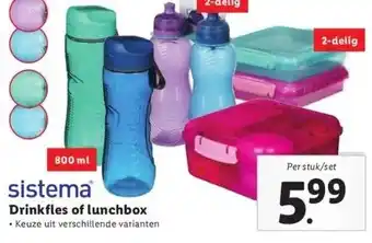 Lidl Drinkfles of lunchbox aanbieding