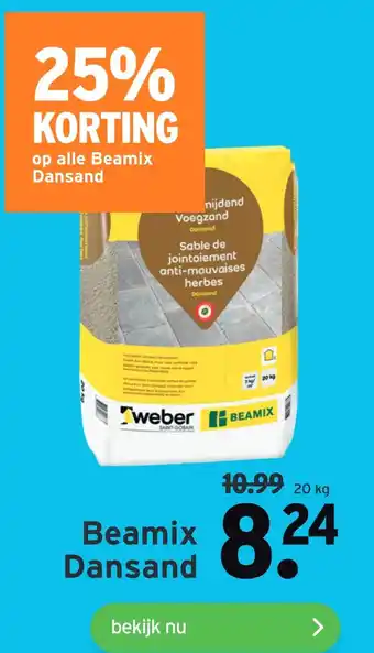 GAMMA Beamix Dansand 20kg aanbieding
