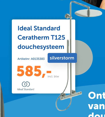 Warmteservice Ideal standard ceratherm t125 douchesysteem aanbieding