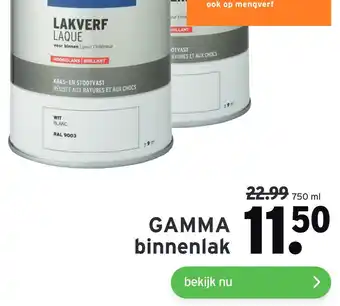 GAMMA GAMMA binnenlak 750ml aanbieding