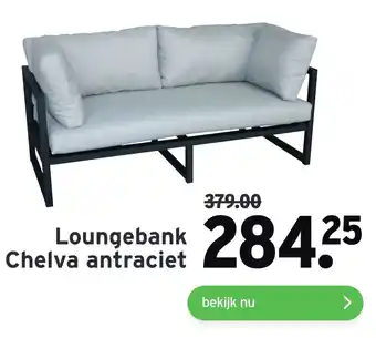 GAMMA Loungebank Chelva antraciet aanbieding