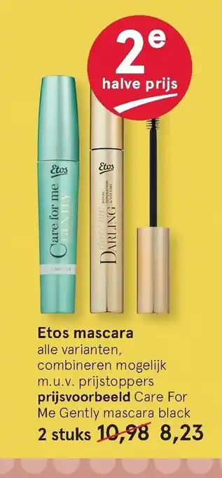 Etos Mascara 2 stuks aanbieding