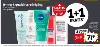 Kruidvat A-merk gezichtsreiniging aanbieding